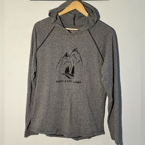 Women’s 24Peace Peace Love Hike Grey Hooded Long Sleeve Shirt